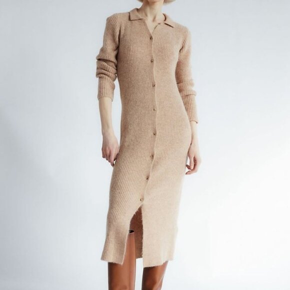 Tach Zoa Alpaca Blend Knit Midi Dress S - Picture 6 of 16